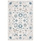 preview thumbnail 8 of 10, SAFAVIEH Handmade Aspen Jacobina Boho Tribal Wool Rug 4' x 6' - Ivory/Blue - Rectangle