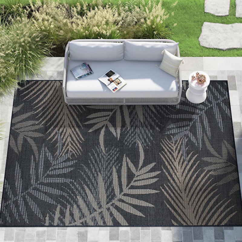 World Rug Gallery Modern Contemporary Geometric Indoor/Outdoor Area Rug