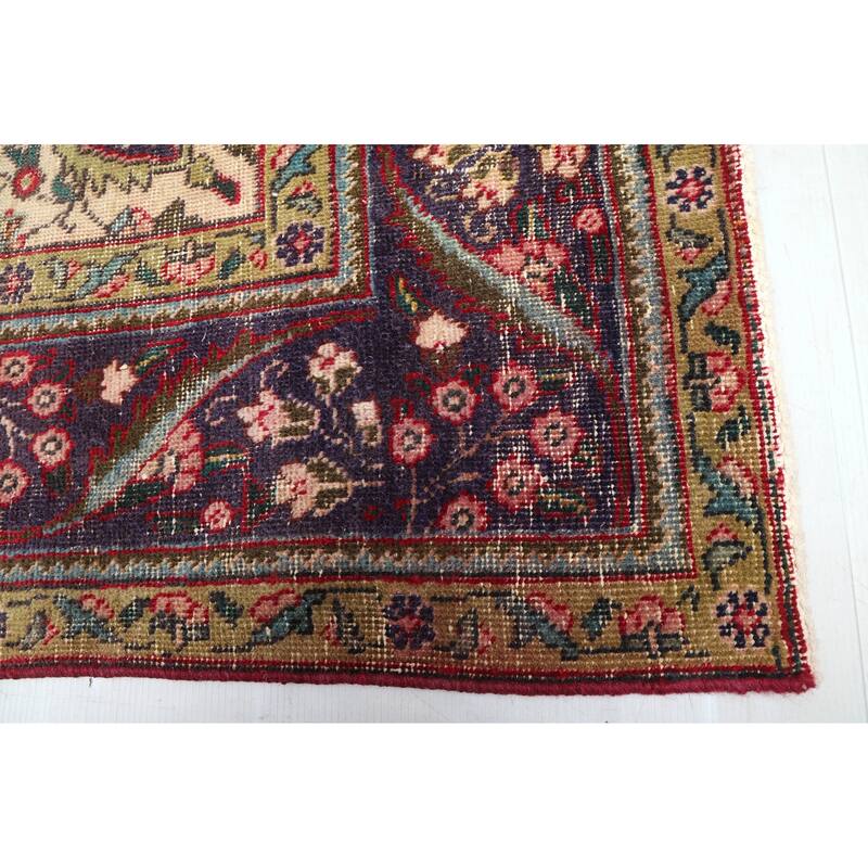 ECARPETGALLERY Hand-knotted Antalya Vintage Red Wool Rug - 6'7 x 9'8