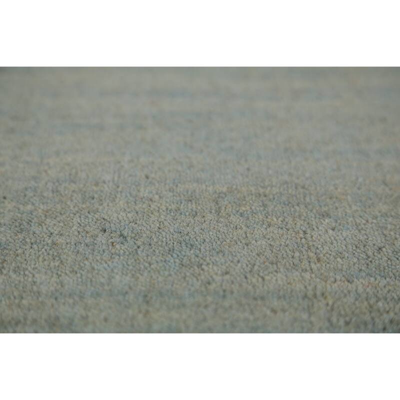 Aqua Green Gabbeh Oriental Area Rug Hand-Knotted Wool Carpet - 8'3" x 9'11"