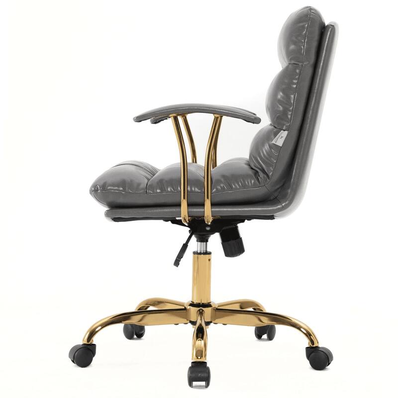 Regina Modern Executive Adjustable Office Chair Padded Leather with Tilt & 360° Swivel for Home Office Conference Work