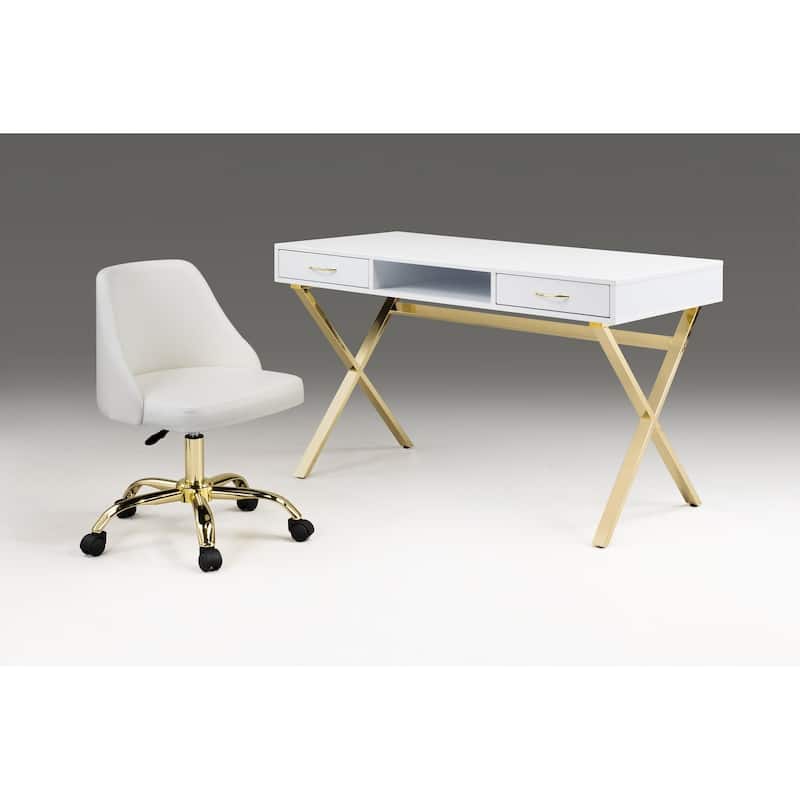 office chair with chrome base