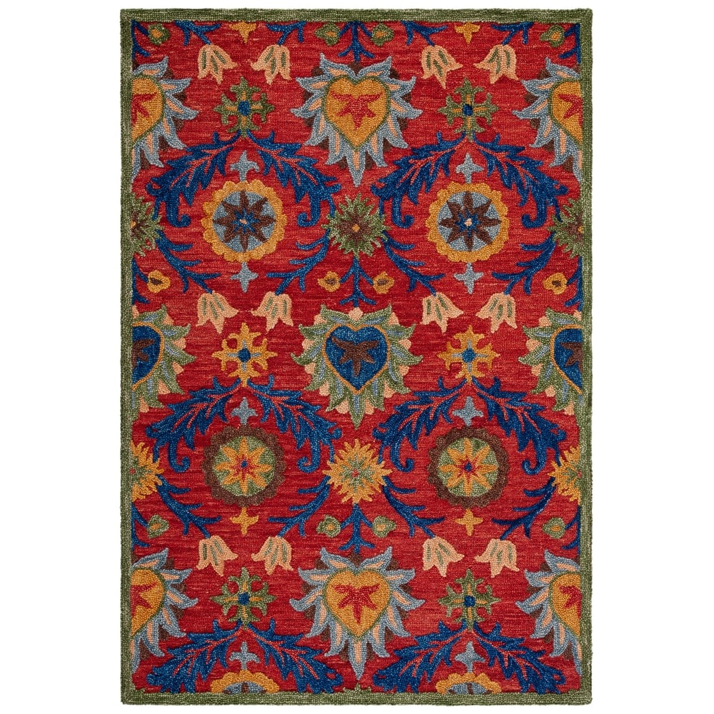 SAFAVIEH Handmade Blossom Malka Floral Wool Rug
