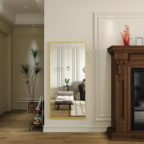 Organnice Rectangle Aluminum Framed Tempered Glass Wall-mounted