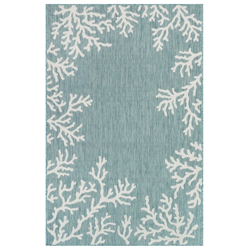 Liora Manne Carmel Coral Border Indoor/Outdoor Area Rug