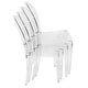preview thumbnail 10 of 15, Marion Modern Stackable Transparent Acrylic Armless Dining Chair with Weather-Resistant Side Chair for Indoor Outdoor Set of 4