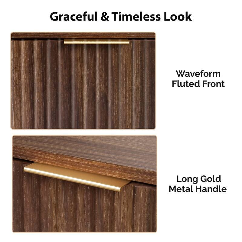 15.7"W Nightstand, Particleboard & MDF, Melamine & Vacuum Forming, 1 Drawer, High Leg (2 Pcs)