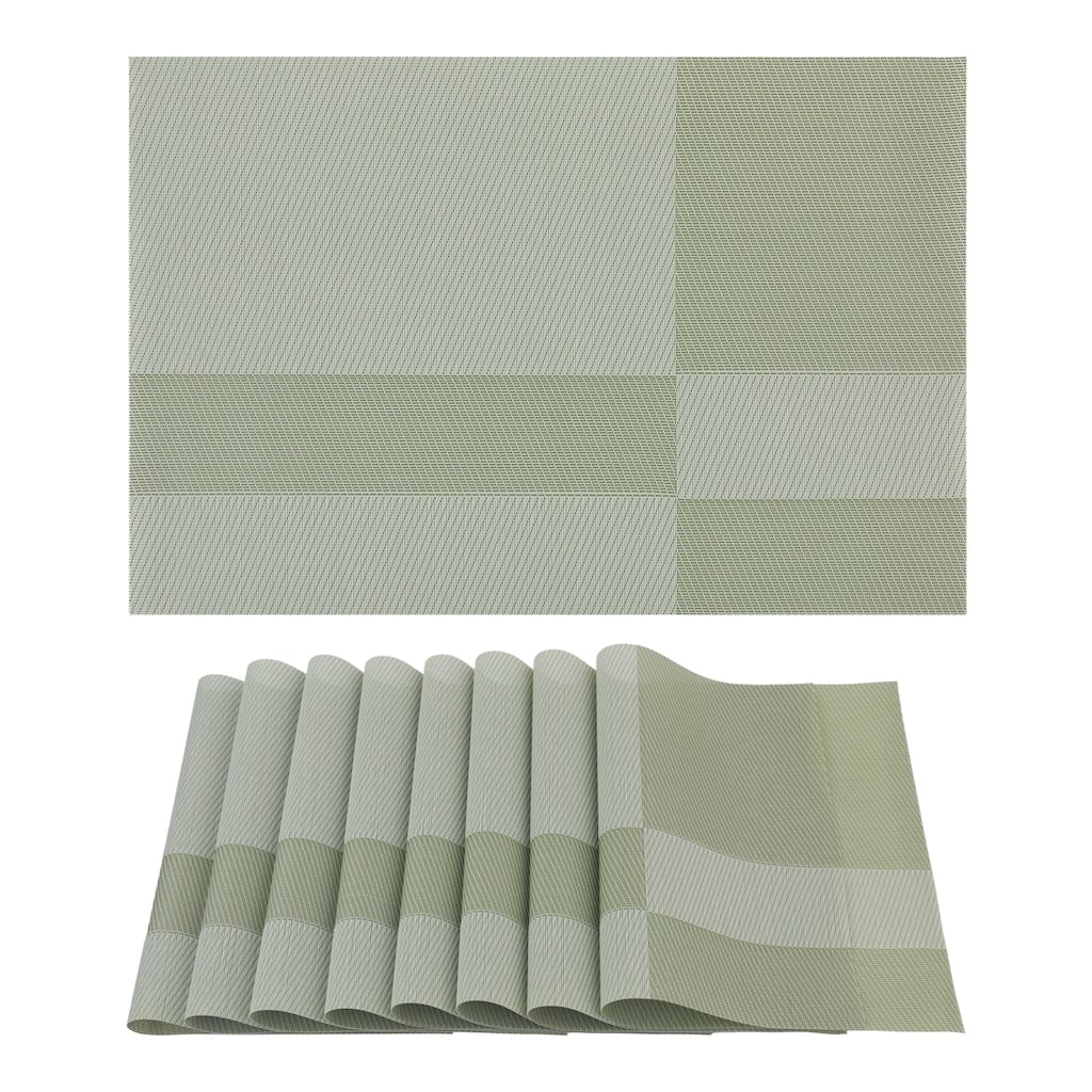 Set of 8 PVC Placemats for Kitchen Dining Table Decor, Table Placemats Wipeable Table Mat - 18*12in