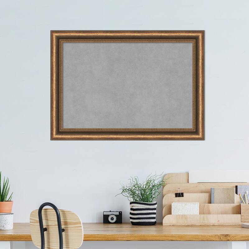 Amanti Art Manhattan Bronze Narrow Framed Magnetic Board