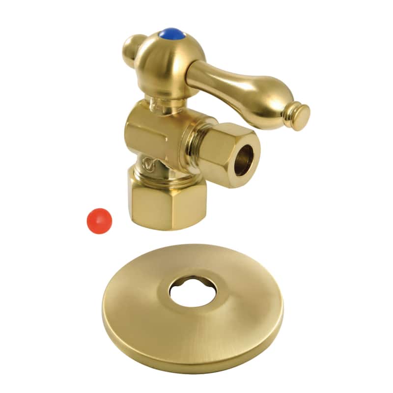 Kingston Brass 2-1/8" High Ball Valve with Flange - Brushed Brass