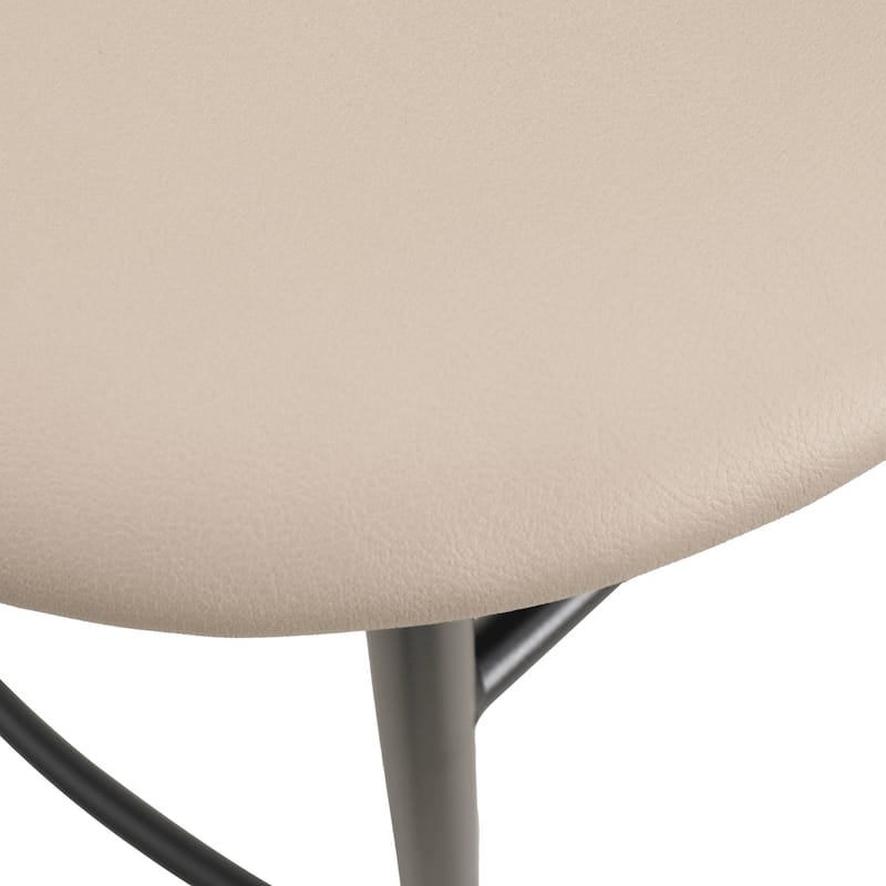 Upholstered Leather Bar Stool Accent Kitchen Chair Lume Collection Set of 2
