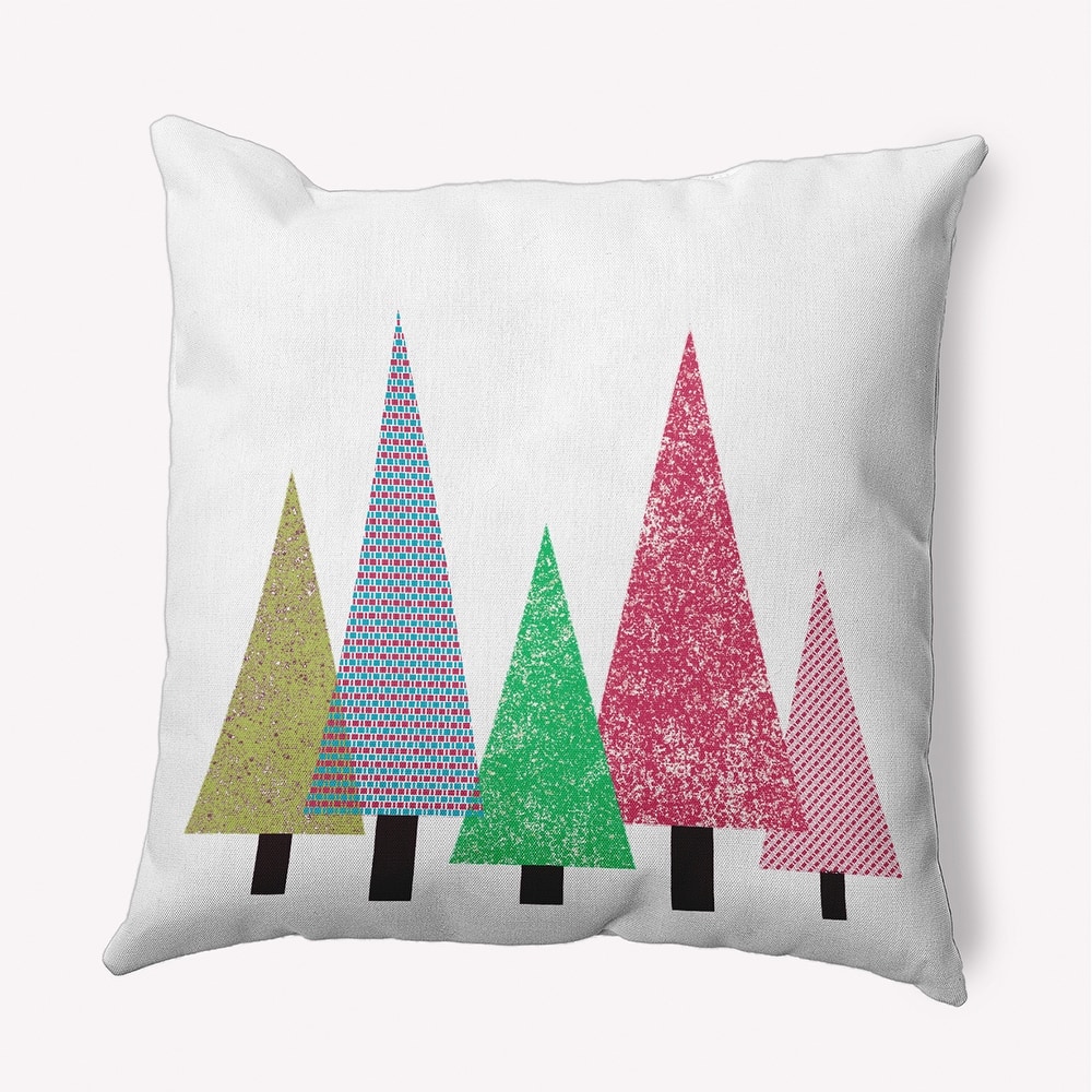 Triangle Trees Christmas Accent Pillow
