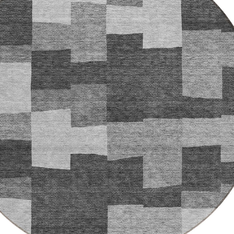 HomeRoots Geometric Transitional Rectangle Outdoor Rug