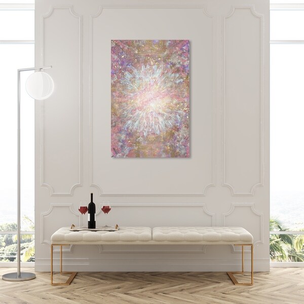 Oliver Gal 'Pretty Shine' Abstract Wall Art Canvas Print Paint - Gold, Blue. Opens flyout.