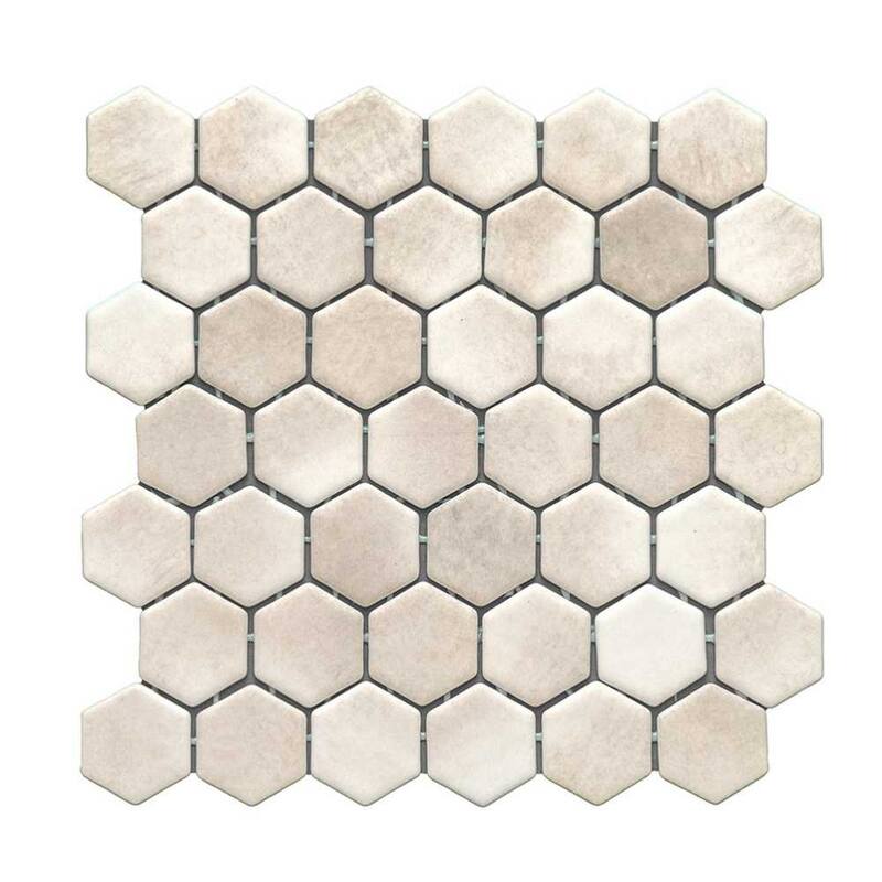 The Tile Life Eterna Hex 2x2 Glass Floor, Wall & Backsplash Tile