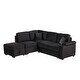 preview thumbnail 57 of 79, 84.75" Sleeper Sofa Bed, 2 In 1 Pull Out Sofa Bed L Shape Couch With Storage Ottoman For Living Room, Bedroom Couch