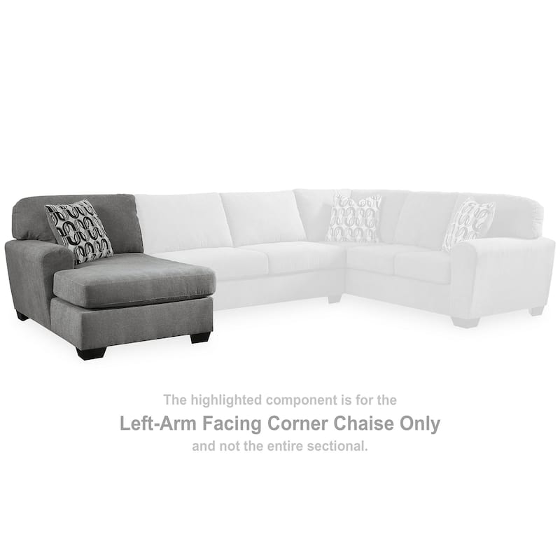Signature Design by Ashley Birkdale Court Gray 3-Piece Sectional - 138" W x 64" D x 38" H