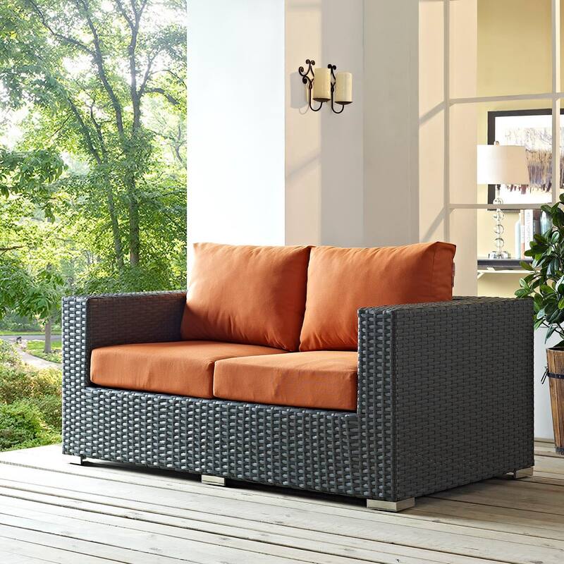 Sojourn Outdoor Patio Sunbrella® Loveseat - Canvas Tuscan