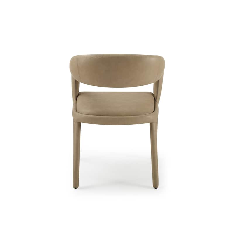 Modrest Faerron Modern Tan Leatherette Dining Chair