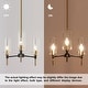 preview thumbnail 11 of 13, Modern 3-Light Black Gold Chandelier Pendant Light with Glass Shades Kitchen Island Light for Dining Room