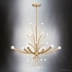 preview thumbnail 5 of 3, Luxury Glam Chandelier, 24.5H x 29W, with Cosmopolitan Style, Brushed Weathered Brass, UQL5460 by Urban Ambiance