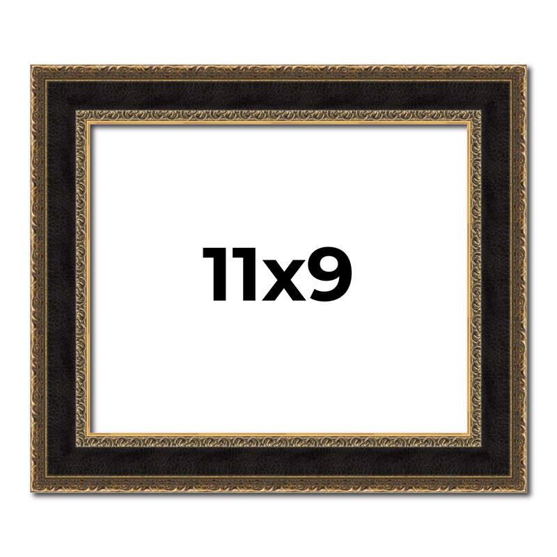 11x9 Frame Gold Antique Vintage Sold Wood Picture Frame | 1.75 Inch