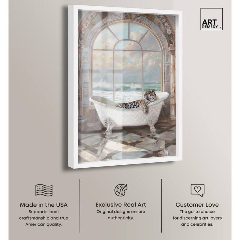 Jaguar Arch Bathroom Glam Shadowbox by Art Remedy