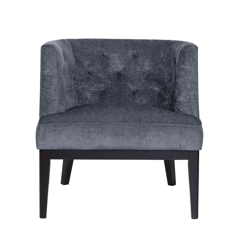 Clough Fabric or Faux Leather Tufted Accent Chair by Christopher Knight Home