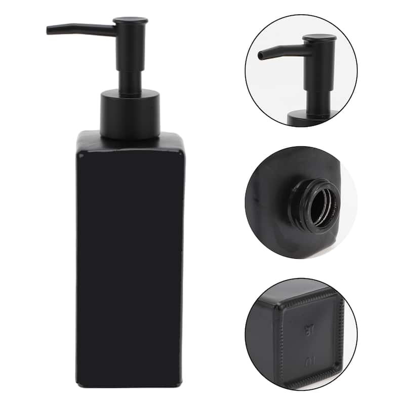 Square Elegant Soap Pump Dispenser for Laundry Rooms Hotels 350ml 1 Pcs
