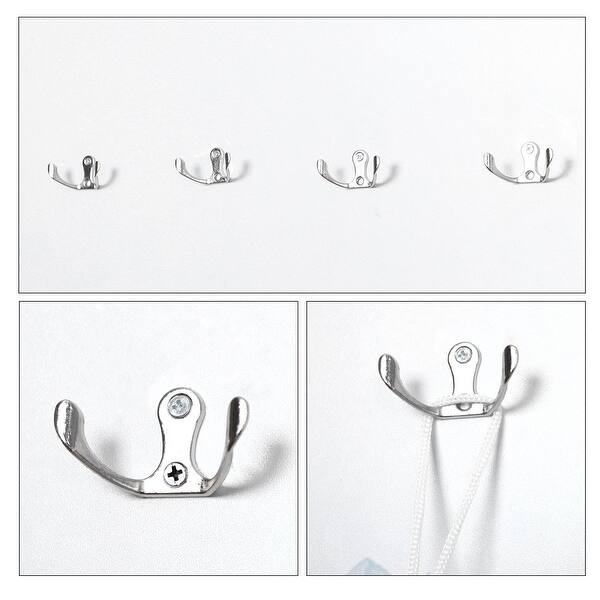 Shop 12pcs Dual Hook Coat Hat Diy Robe Hooks Cloth Hanger Holder W