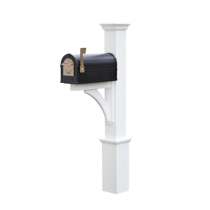 Dover Mailbox Post - White
