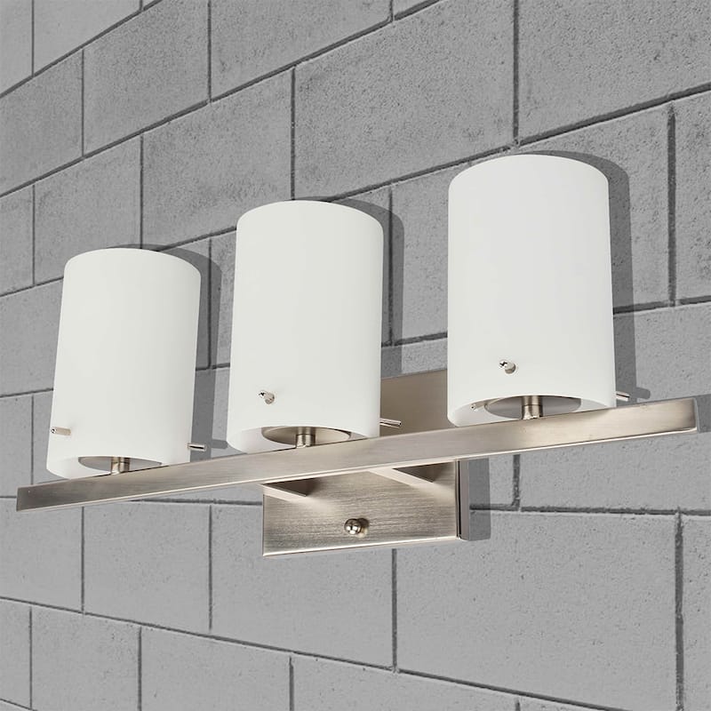 3 Light Vanity Lighting in Brushed Nickel LED integrated