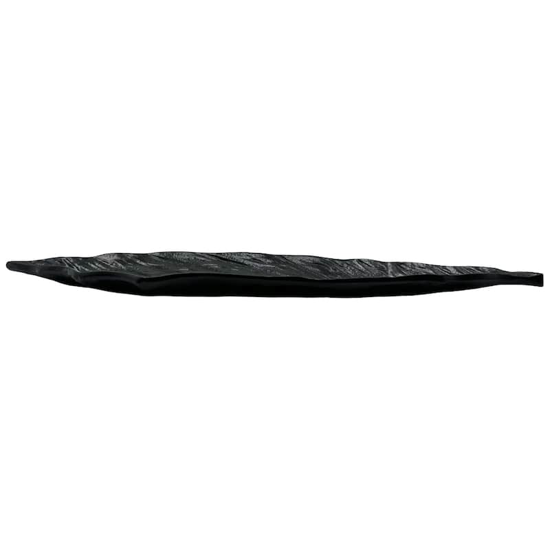 21 Inch Wide Decorative Handmade Aluminum Modern Leaf Tray - 21 x 7 x 1.5 in