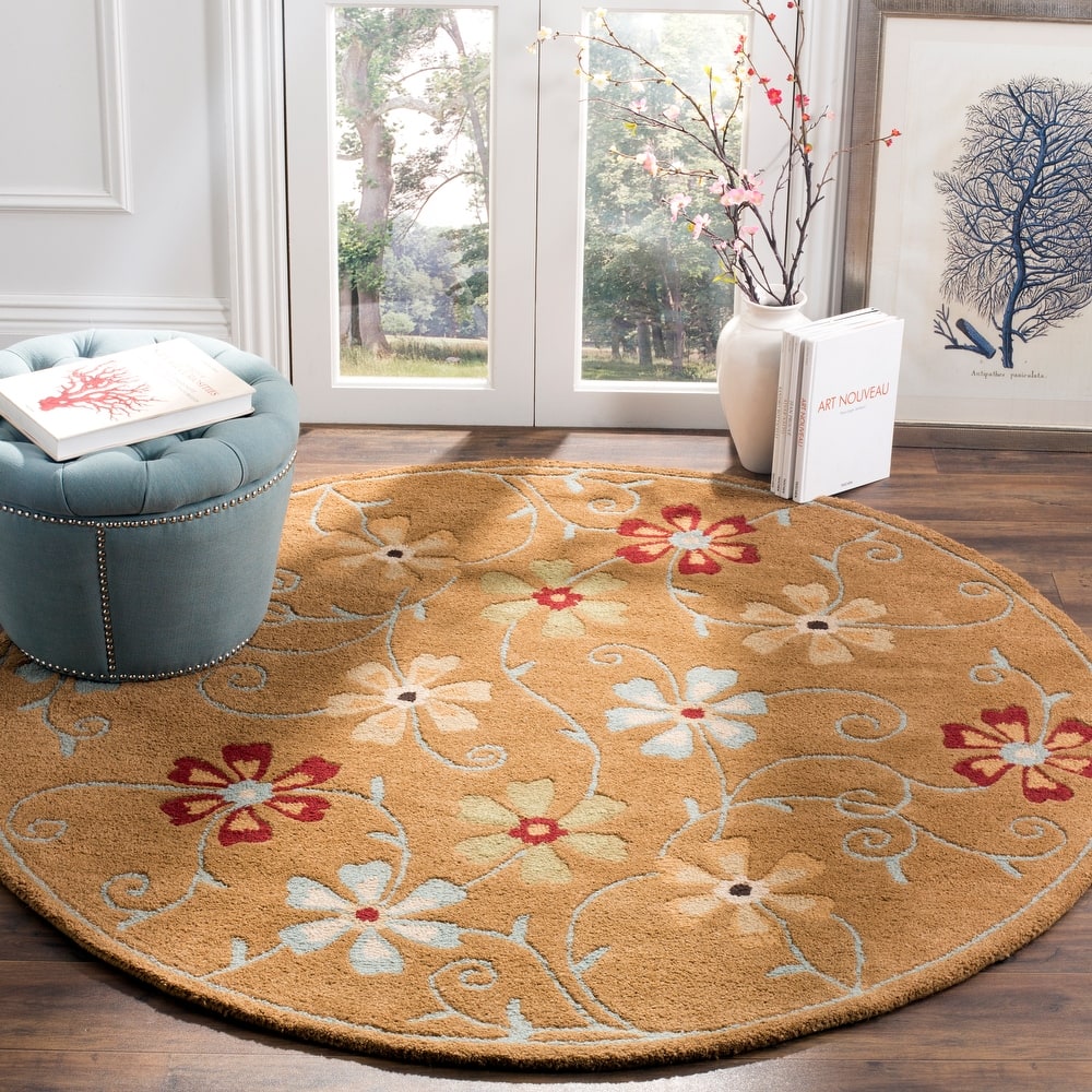 SAFAVIEH Handmade Blossom Jayasri Modern Floral Wool Rug