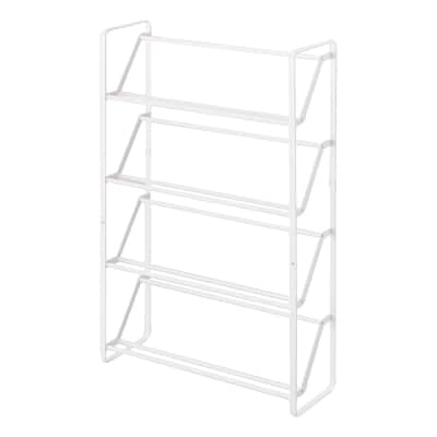 Yamazaki Home Slim Shoe Rack, Steel, Holds 8 to 12 shoes, Holds 26.4 lbs - L 6.89 x W 20.87 x H 31.5 inches