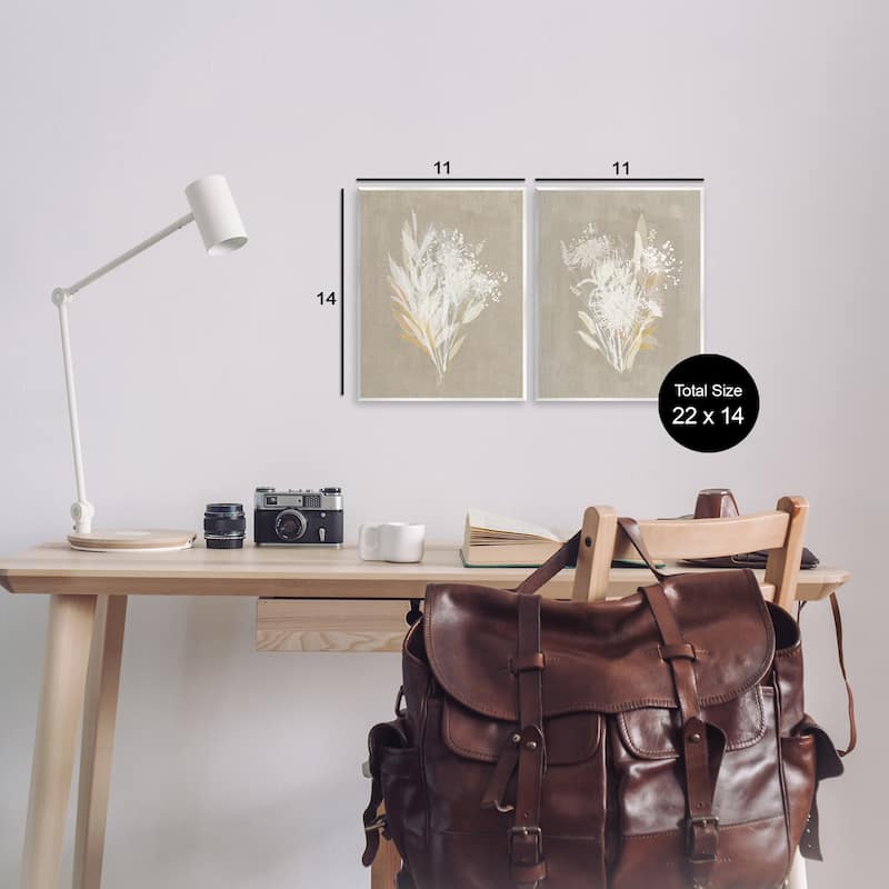 Stupell Natural Herb Impression Wall Plaque Art Design By Susan Jill (Set of 2)