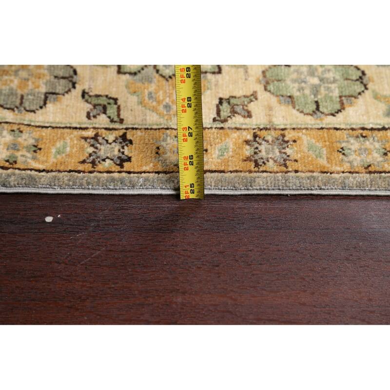 Geometric Khotan Oriental Area Rug Wool Hand-knotted Living Room Carpet - 9'0" x 11'6"