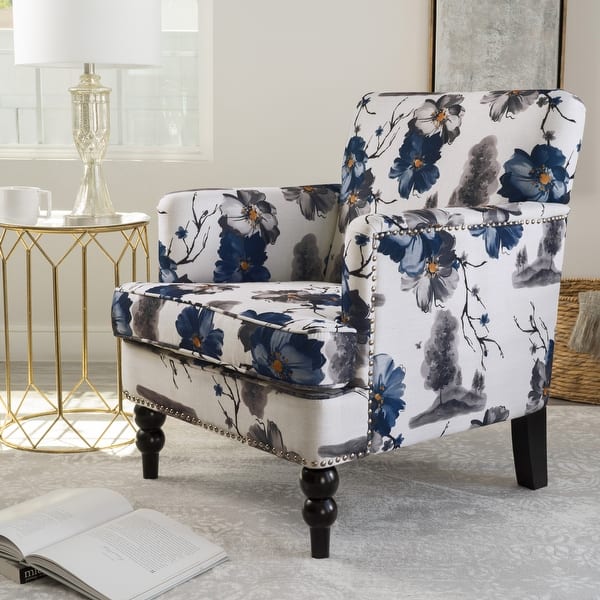 slide 2 of 13, Boaz Floral Fabric Club Armchair by Christopher Knight Home Floral Print