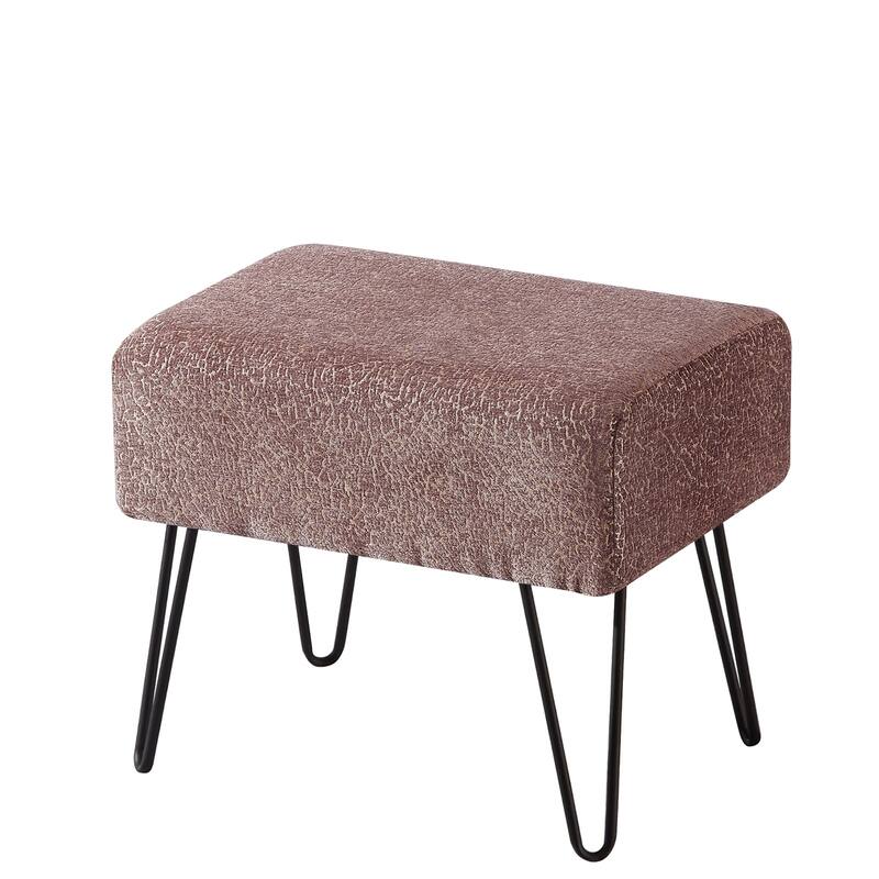 Jacquard Chenille Ottoman