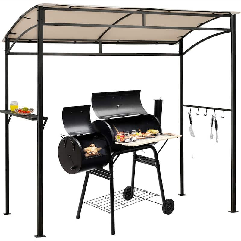 Costway 7'x4.5' Grill Gazebo Outdoor Patio Garden BBQ Canopy Shelter