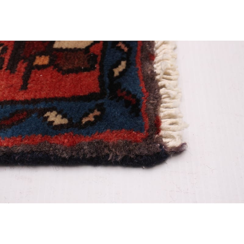 ECARPETGALLERY Hand-knotted Andelz Navy Wool Rug - 3'5 x 9'7