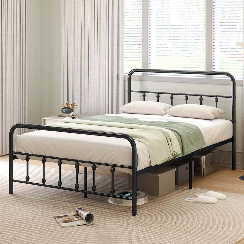 Twin/Full/Queen/King Metal Bed Frame Platform Bed w/ Headboard