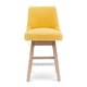 preview thumbnail 3 of 55, Boucle Polyester Upholstered Swivel Counter Stool - Foot Glides