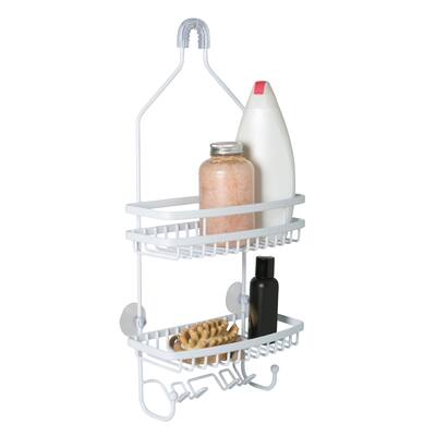Bath Bliss Venice Shower Caddy in White - 10.25"x 21.1"x 4.3"
