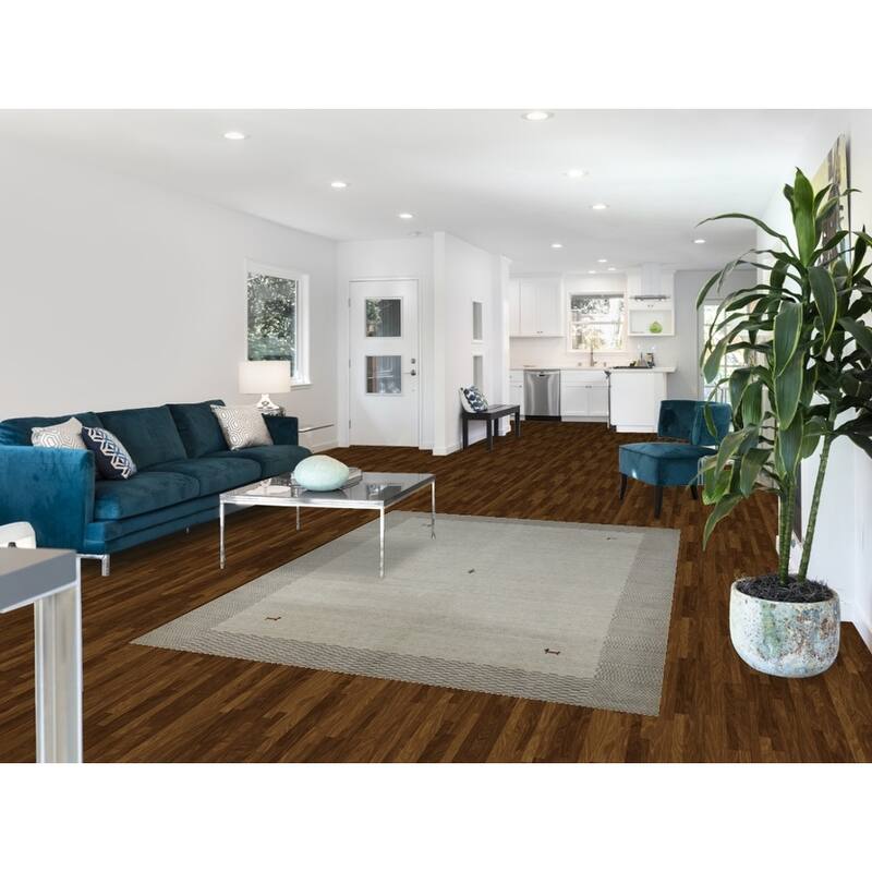 Hand Knotted Oriental 100% Wool Carpet Tribal Tribal Beige & Ivories Gabbeh Area Rug - 7' 9'' X 5' 6''