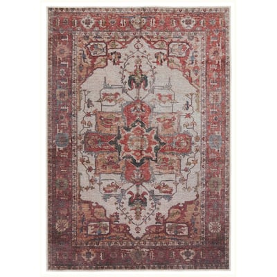 Hepburn Machine Washable Medallion Area Rug