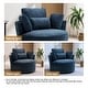preview thumbnail 66 of 80, Upholstered Accent Swivel Barrel Armchair Club Chair with Pillows
