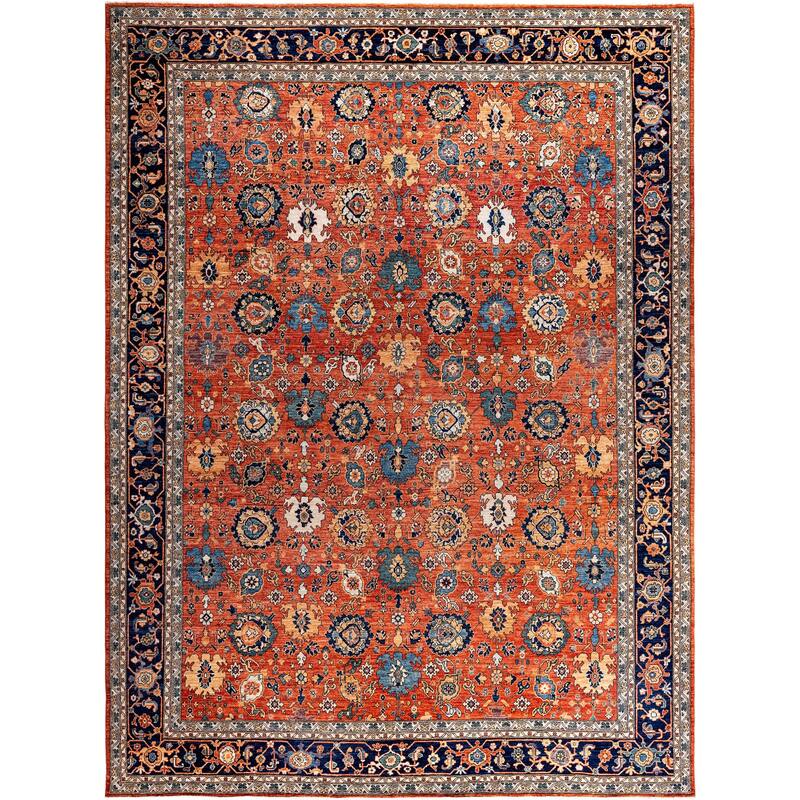 Serapi One-of-a-Kind Hand-Knotted Area Rug - Orange - 10' 1" x 13' 9"