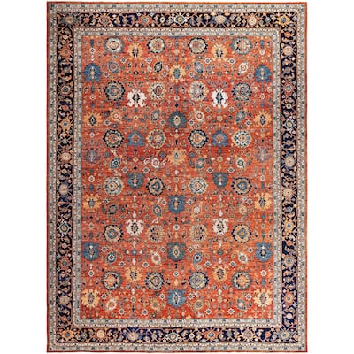 Serapi One-of-a-Kind Hand-Knotted Area Rug - Orange - 10' 1" x 13' 9"