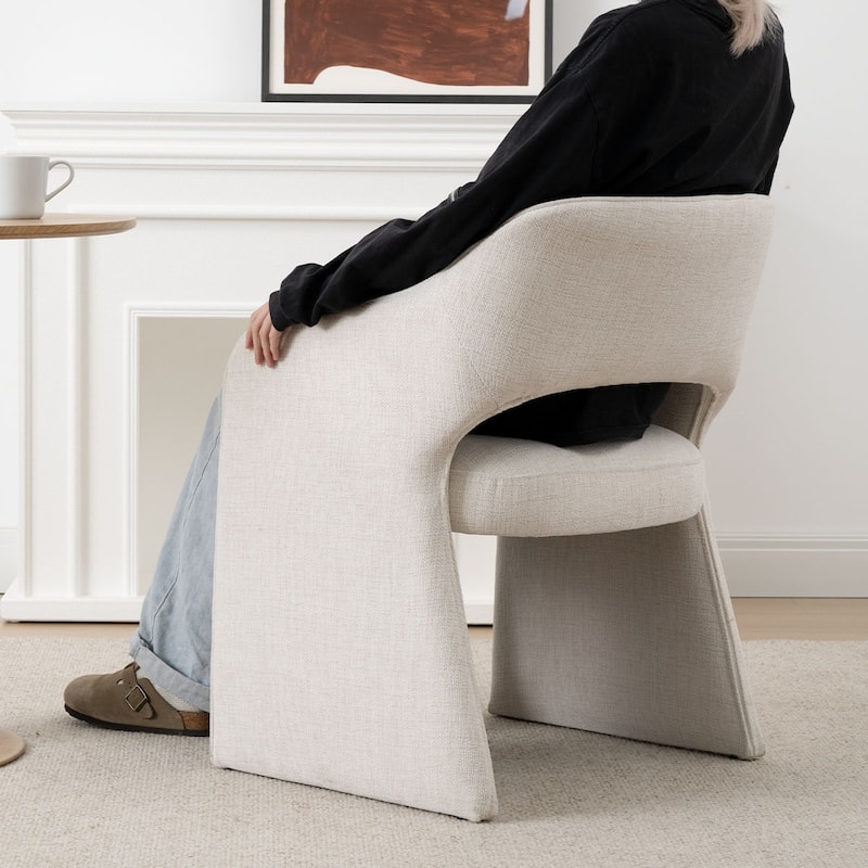 Upholstered Fabric Dining Armchair (Set of 2)